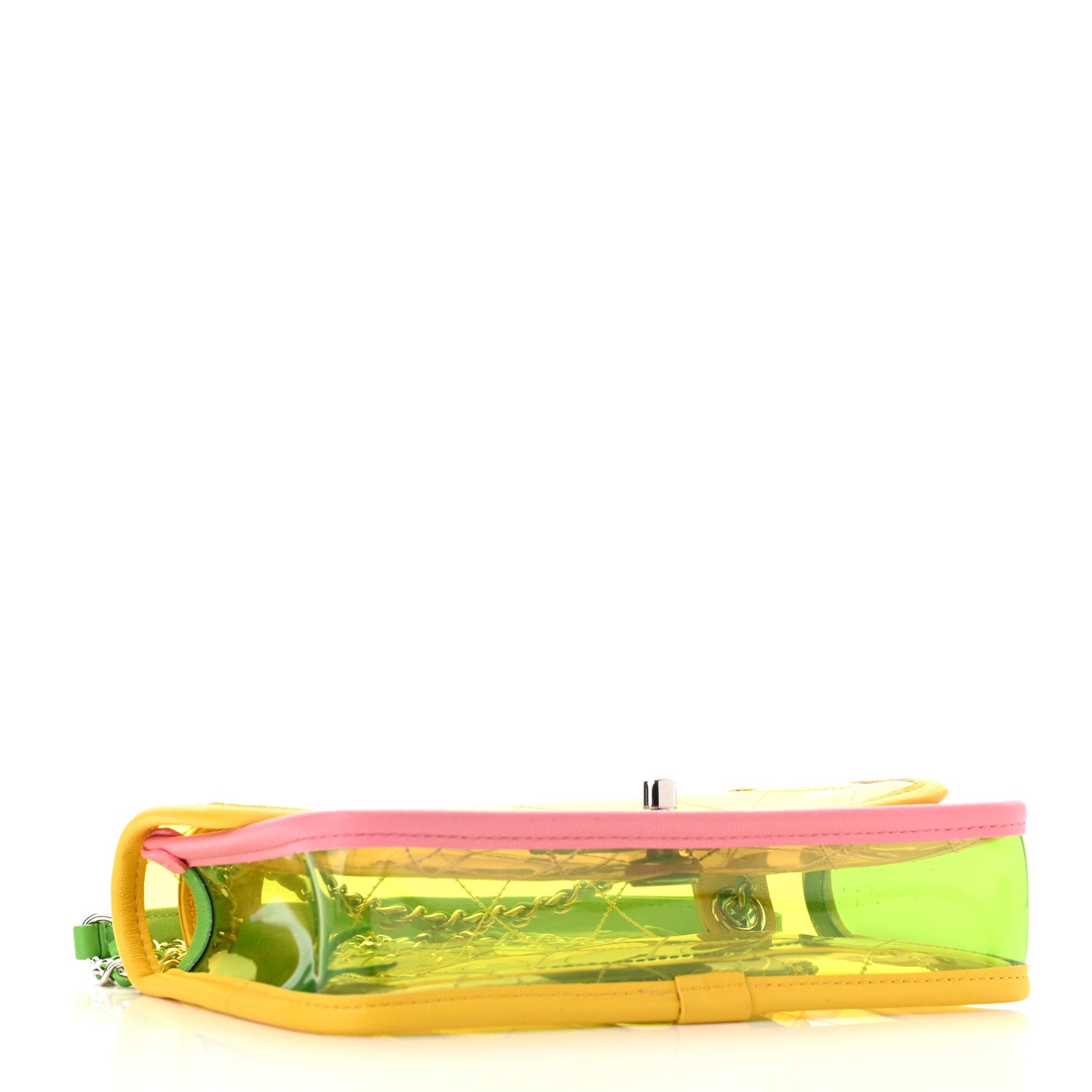 Chanel Lambskin PVC Quilted Mini Coco Splash Flap Yellow Green Pink 4 of 10