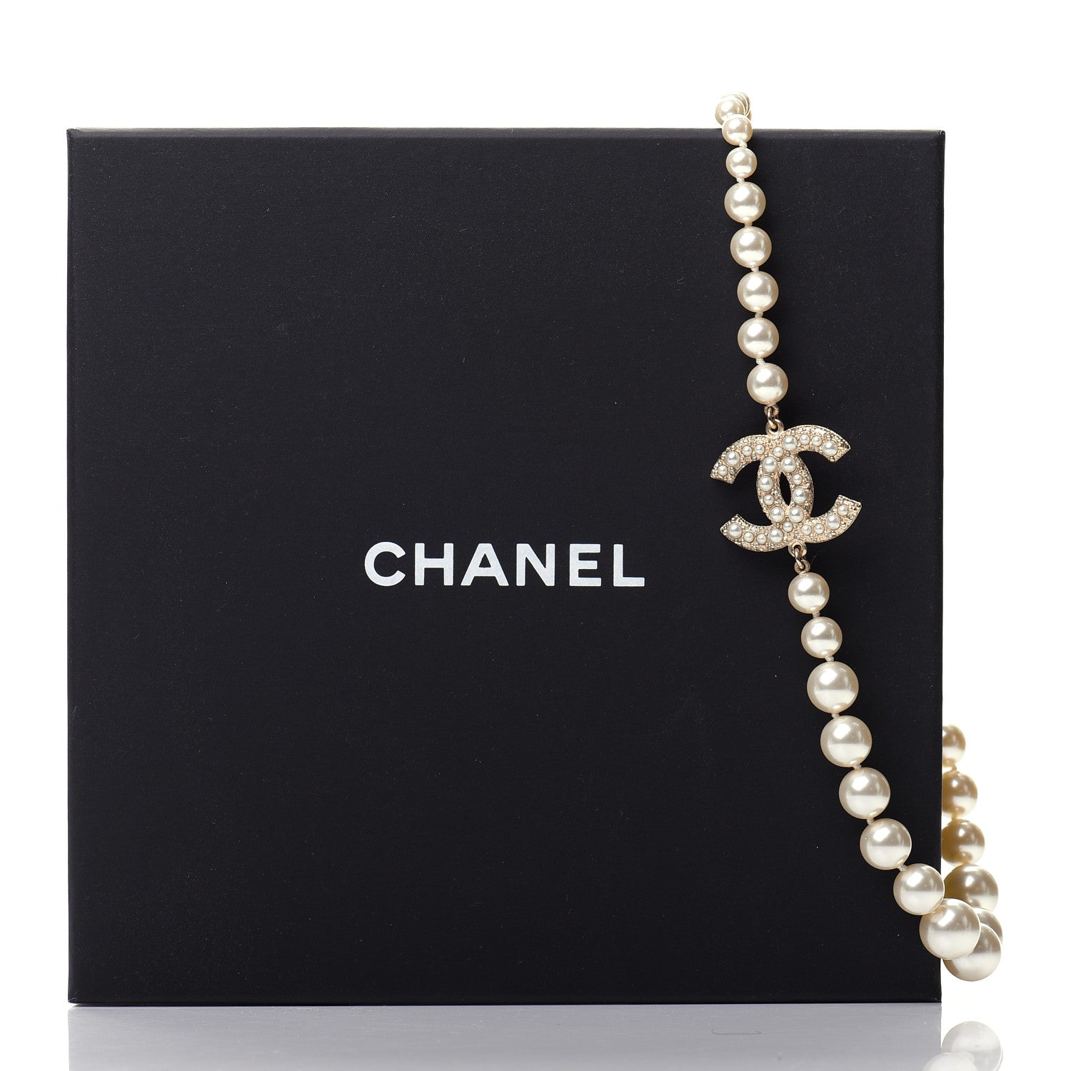 Chanel Pearl CC 100th Anniversary Necklace Light Gold 7 of 7