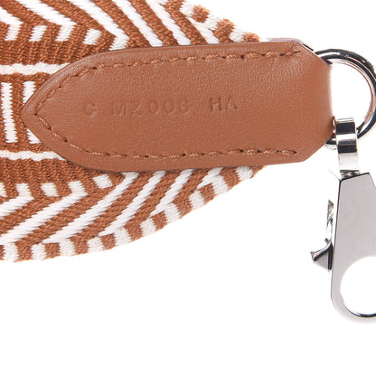 Hermes Toile Swift 50mm Sangle Cavale Shoulder Strap Ecru Beige Gold 3 of 5