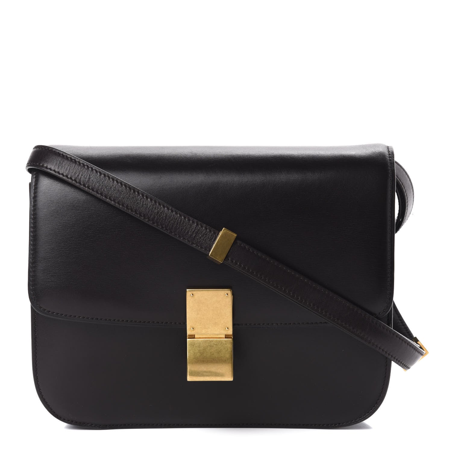 Celine Box Calfskin Medium Classic Box Flap Bag Espresso 1 of 13