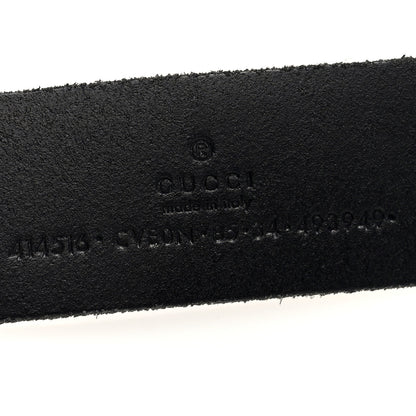 Gucci Cuoio Toscano Nickel Double G 85 34 Belt Black 3 of 4