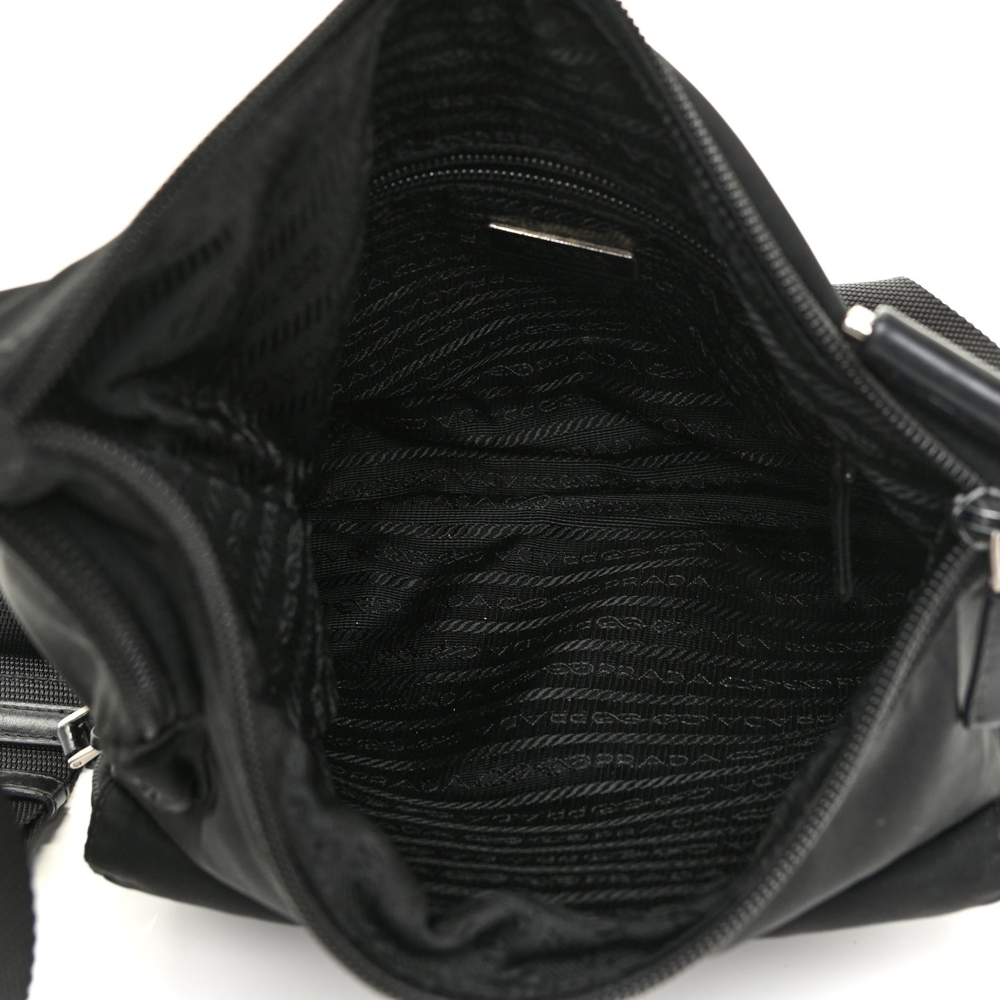 Nylon Tessuto Vela Messenger Bag Black