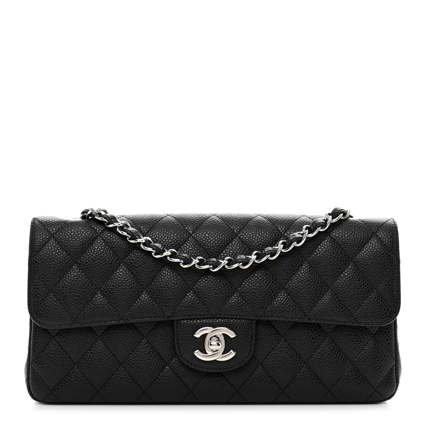 Caviar Quilted East West Flap Black