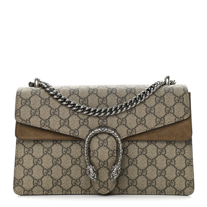 Gucci GG Supreme Monogram Small Dionysus Shoulder Bag Taupe 1 of 15