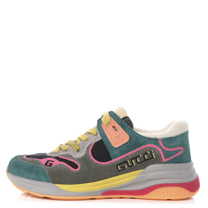 Gucci Suede Calfskin Womens Ultrapace Sneakers 35.5 Green 1 of 8