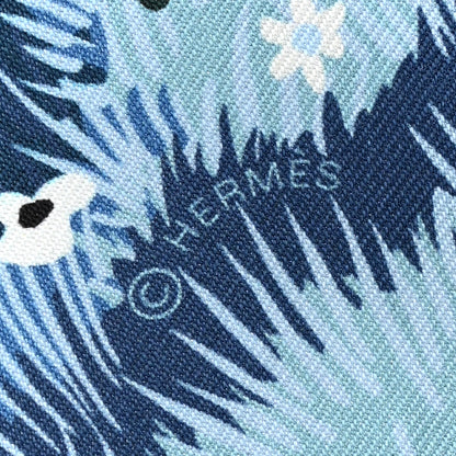 Hermes Silk Dans un Jardin Anglais Twilly Ciel Marine Brun 3 of 4