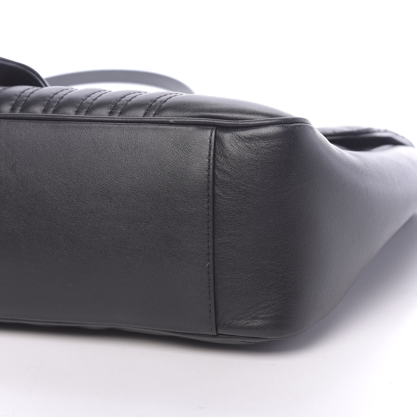 Calfskin Matelasse Large GG Marmont Shoulder Bag Black
