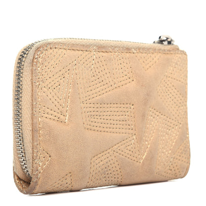 Chanel Metallic Lambskin Star Embossed Coin Key Pouch Gold 3 of 12