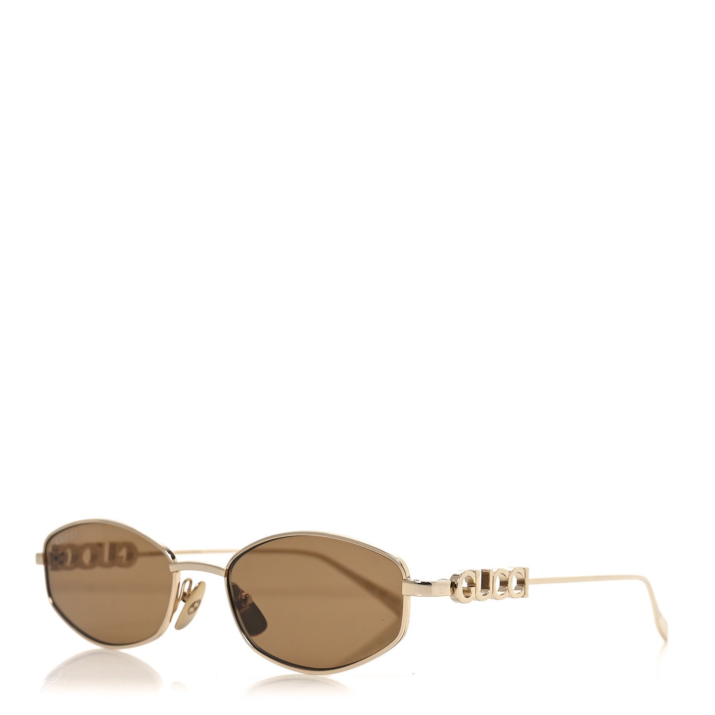 Metal Logo Oval Sunglasses GG1802S Gold