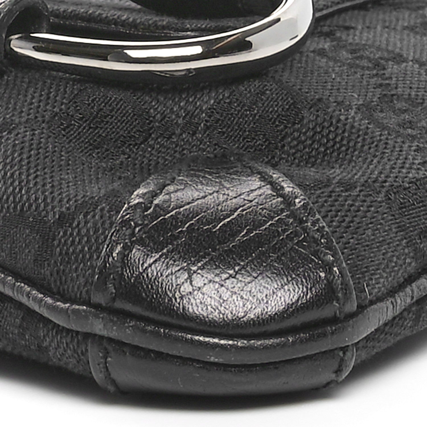 Gucci Monogram Horsebit Chain Clutch Black 9 of 10