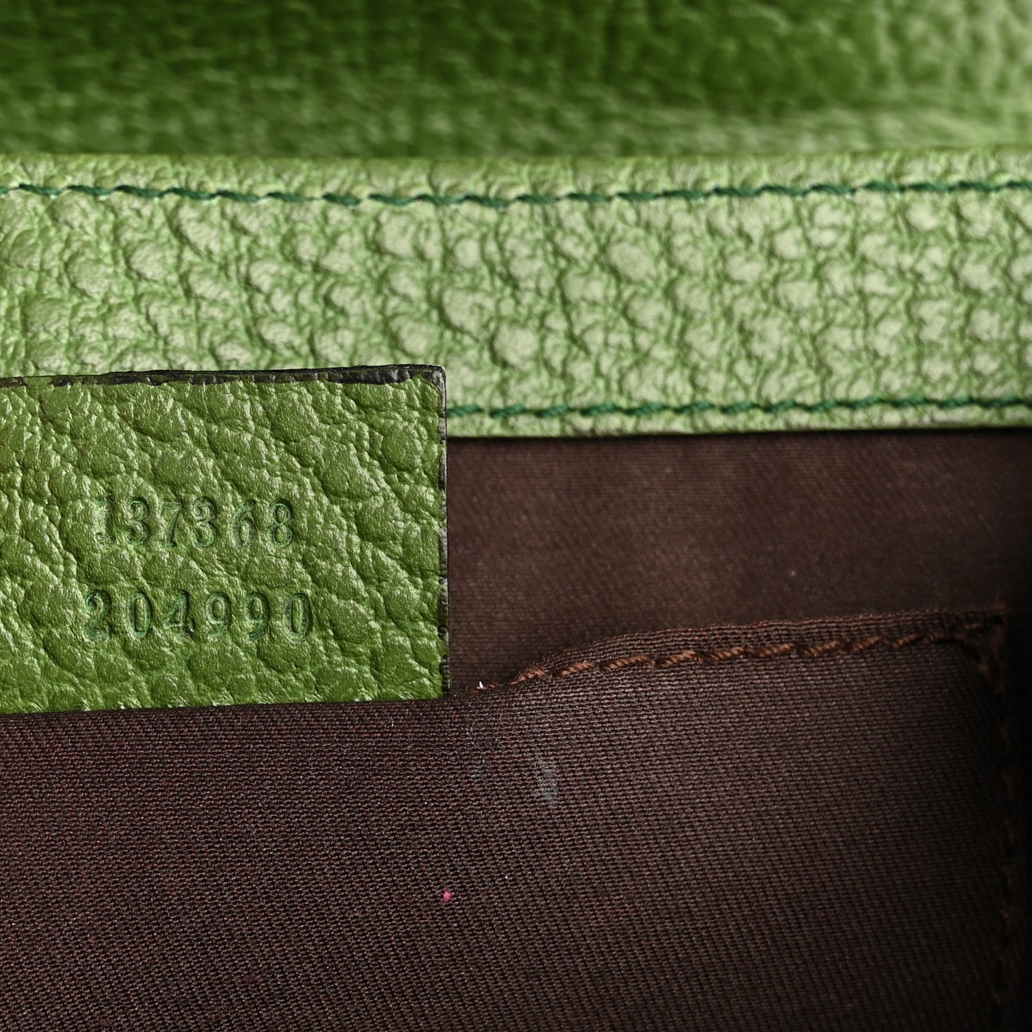 Calfskin Bamboo Top Handle Bag Green