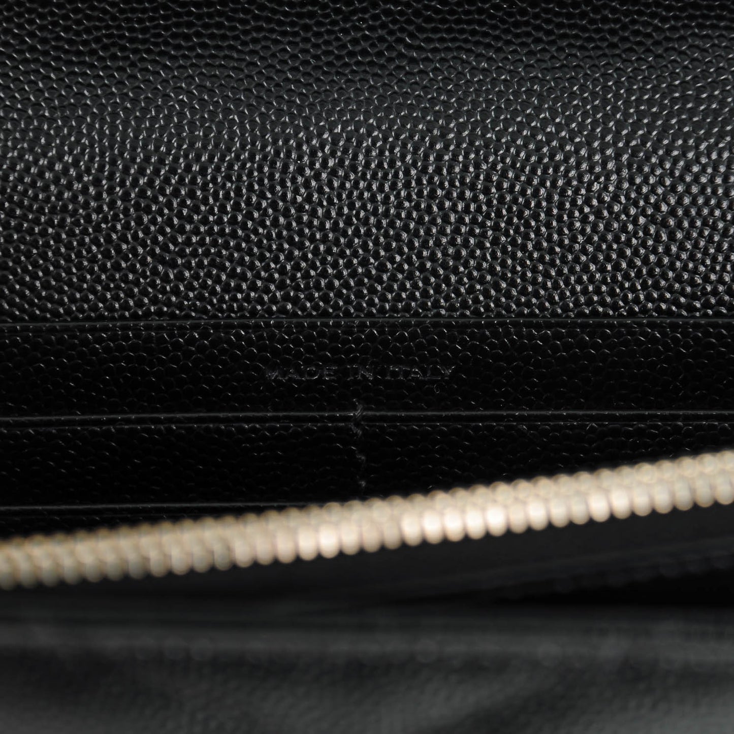Grain De Poudre Matelasse Chevron Monogram Chain Wallet Black