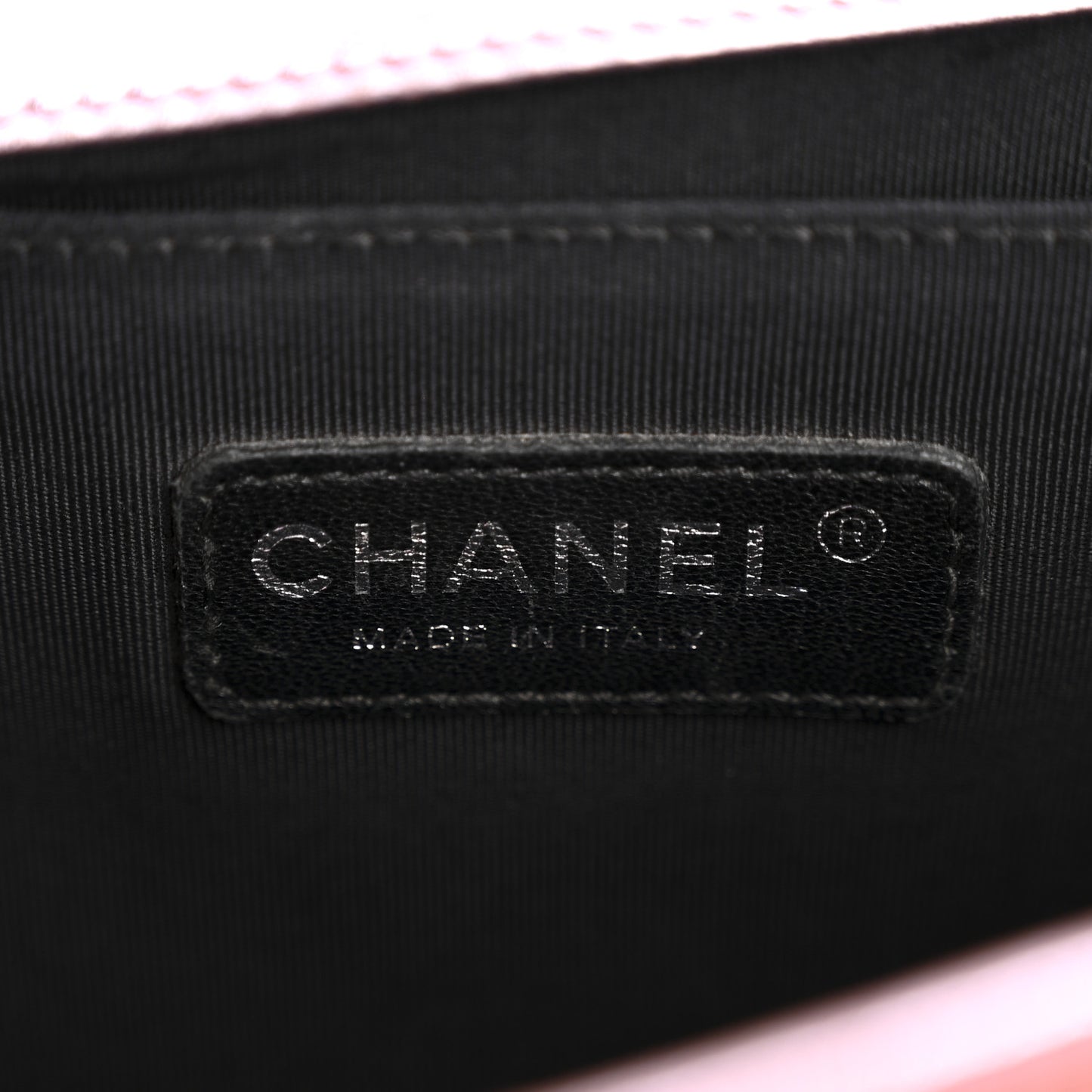 Metallic Patent Calfskin Quilted Medium Boy Flap Light Pink