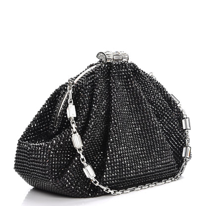 Judith Leiber Swarovski Crystal Kisslock Clutch Black Silver 3 of 10