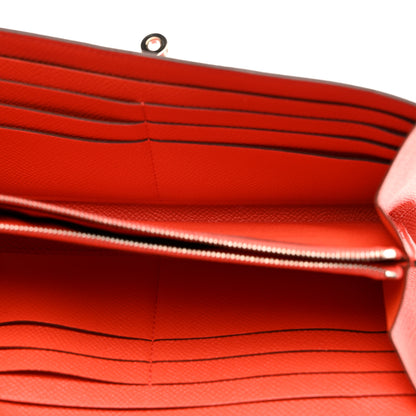 Hermes Epsom Kelly Longue Wallet Orange Poppy 5 of 8