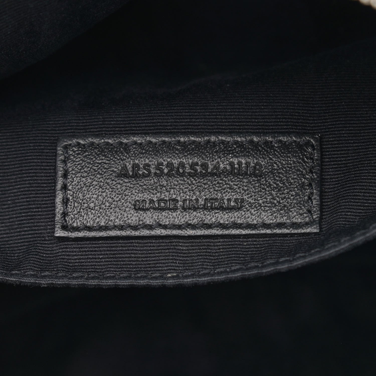 Saint Laurent Raffia Canvas Monogram Lou Camera Bag Black 6 of 11