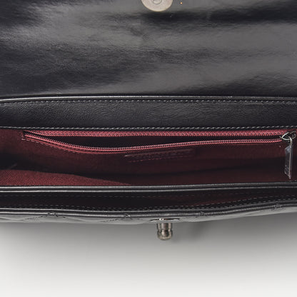 Chanel Glazed Calfskin Quilted Large Perfect Edge Flap Black 5 of 8