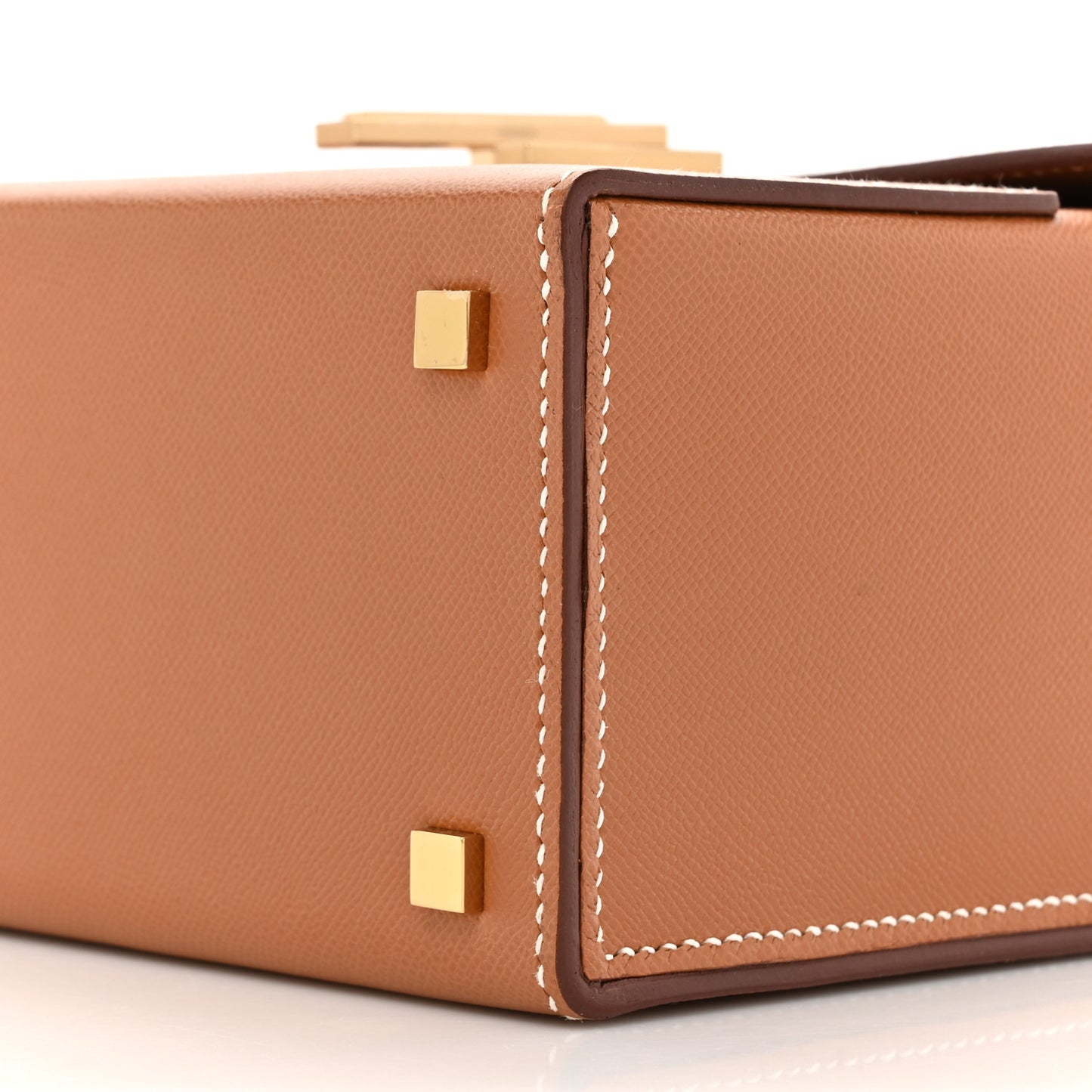 Epsom Cinhetic Boxy Top Handle Bag Gold