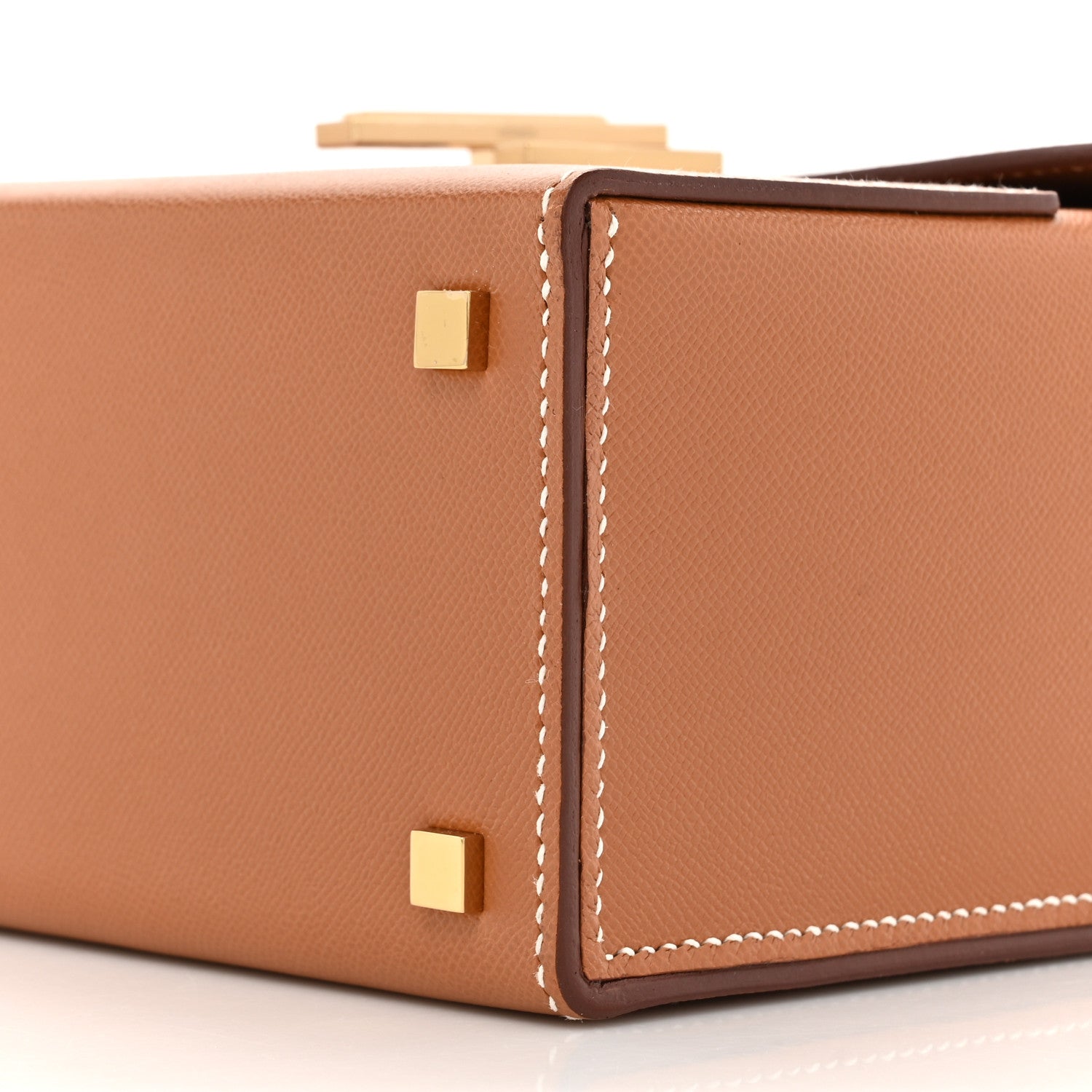 Hermes Epsom Cinhetic Boxy Top Handle Bag Gold 9 of 14