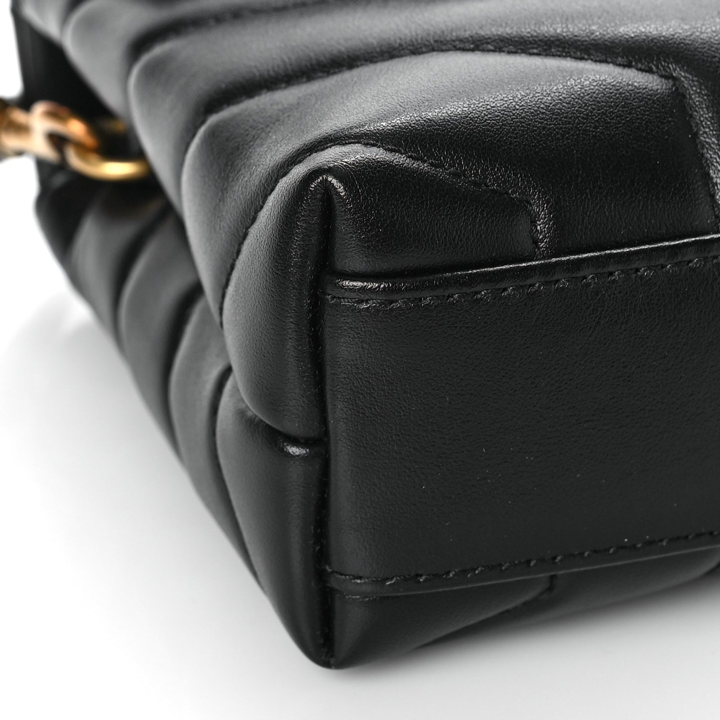 Calfskin Y Quilted Monogram Toy Loulou Crossbody Bag Black