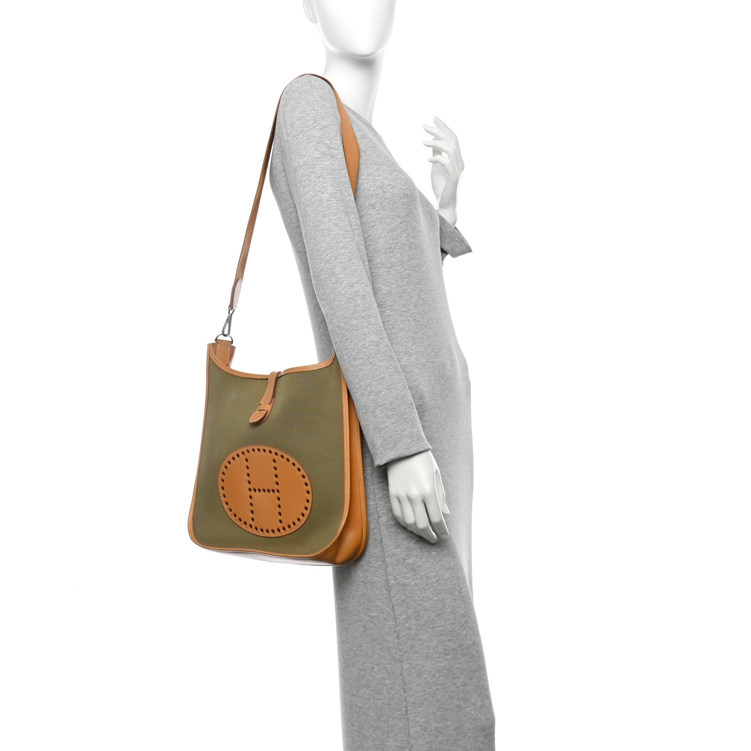 Hermes Chamonix Natural Vert Miliatire Evelyne II GM Chartreuse 2 of 13