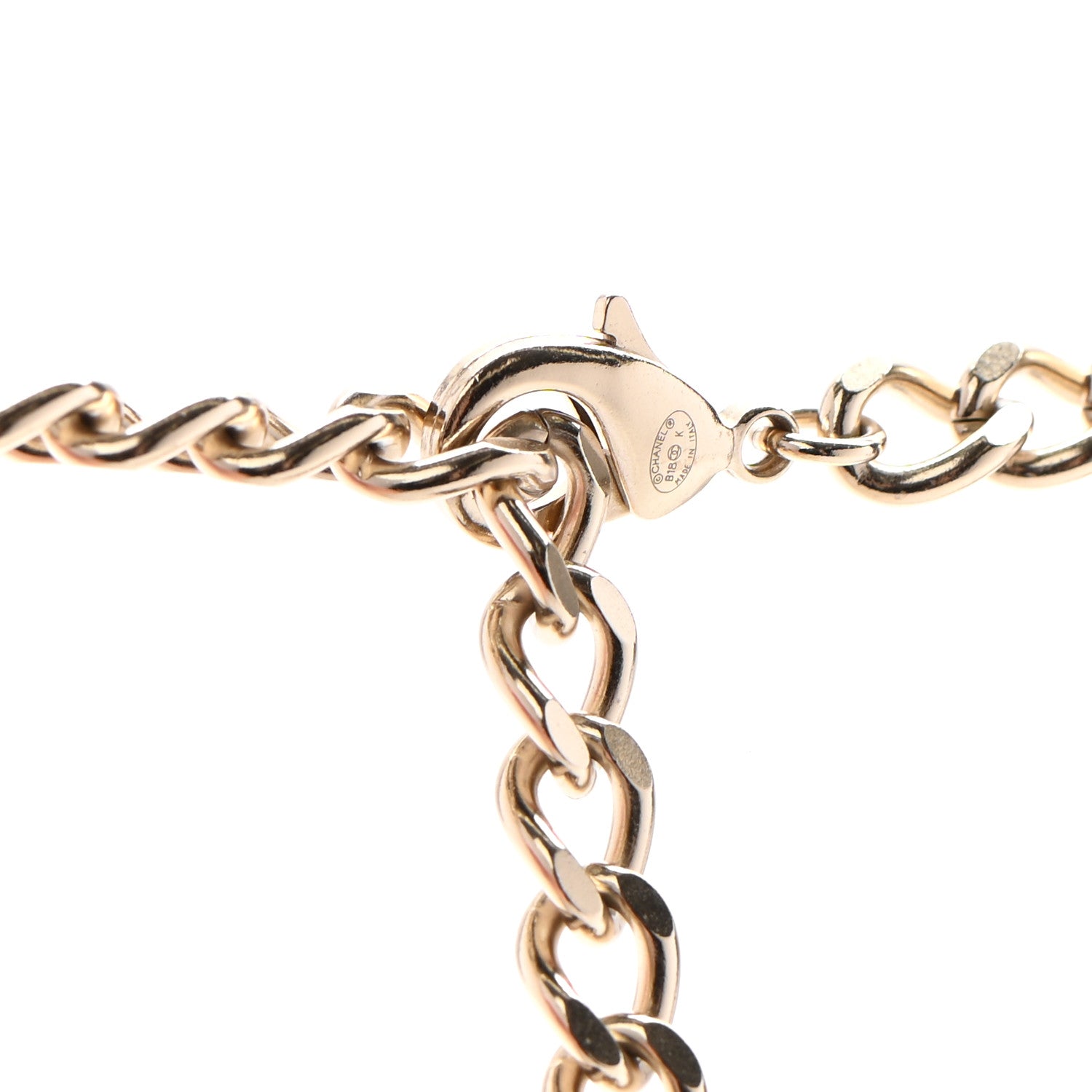 Chanel Pearl Lambskin Chain CC Multi Strand Necklace Gold Black Red 5 of 6