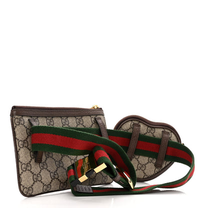 Gucci GG Supreme Monogram Web Ophidia Utility Belt Bag 95 38 Beige Ebony New Acero 3 of 11