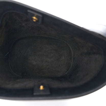 Celine Smooth Calfskin Small Cuir Triomphe Bucket Bag Black 5 of 11