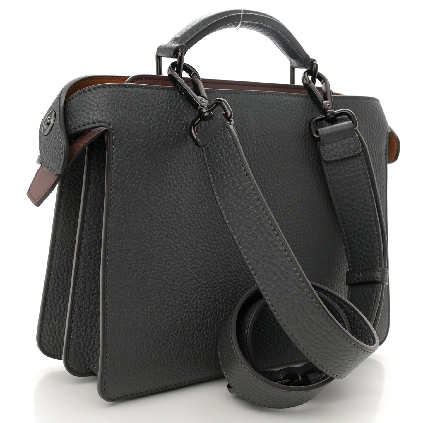 Cuoio Romano Vitello Cover Monochrome Peekaboo I SEE U Satchel