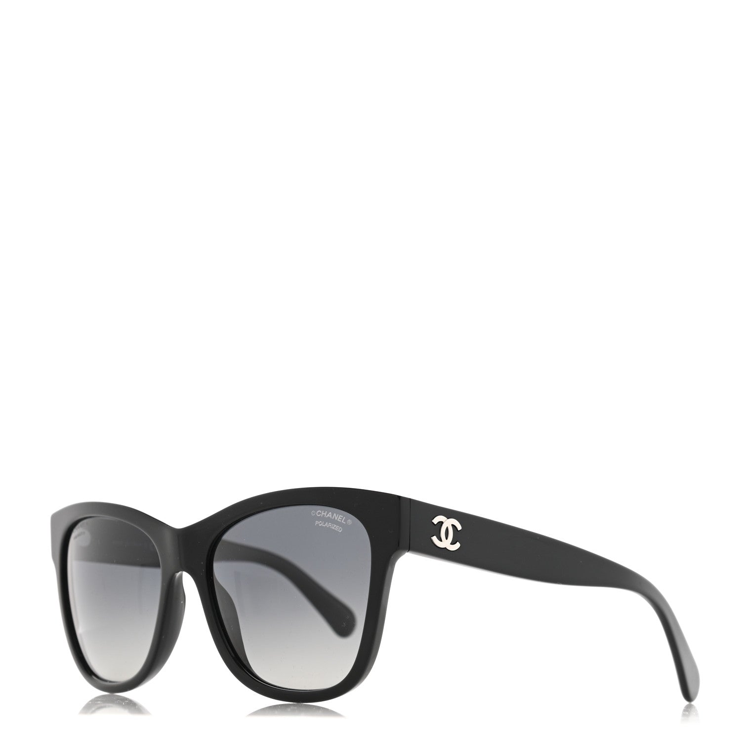 Chanel Acetate Polarized Square CC Sunglasses 5380 Black 1 of 8