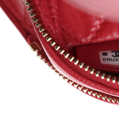 Chanel Caviar Quilted Toiletry Case With Chain Dark Pink 7 of 8
