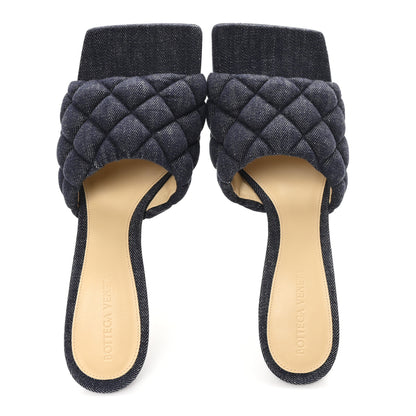 Bottega Veneta Denim Matelasse Padded Mule Sandals 40 Indigo 3 of 9