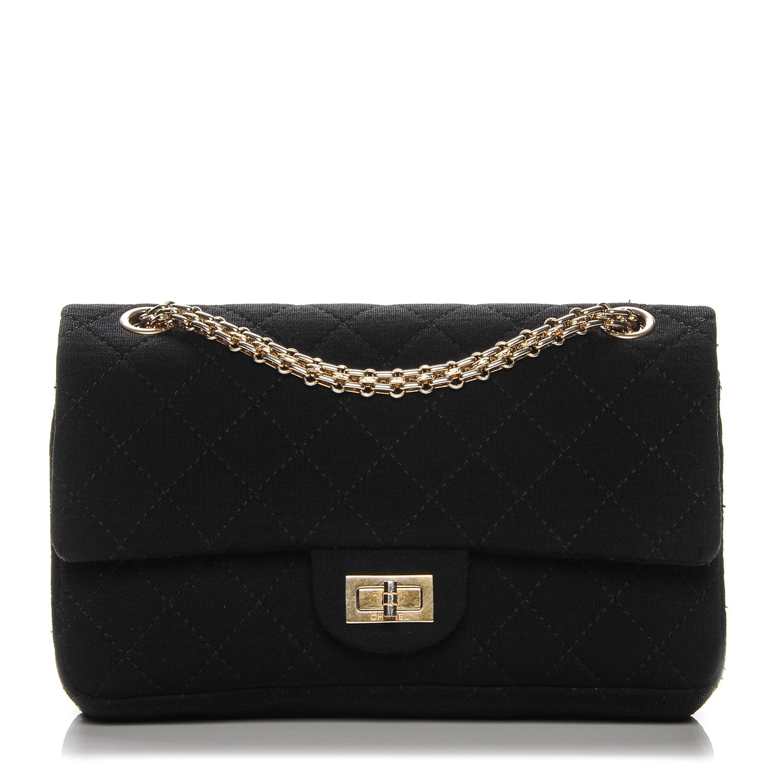 Chanel Jersey Quilted 2.55 Reissue 225 Flap Black 1 of 7