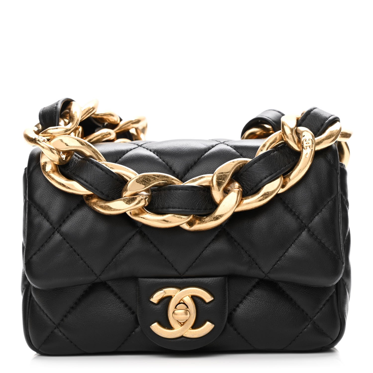 Chanel Lambskin Quilted Mini Funky Town Flap Black 1 of 11