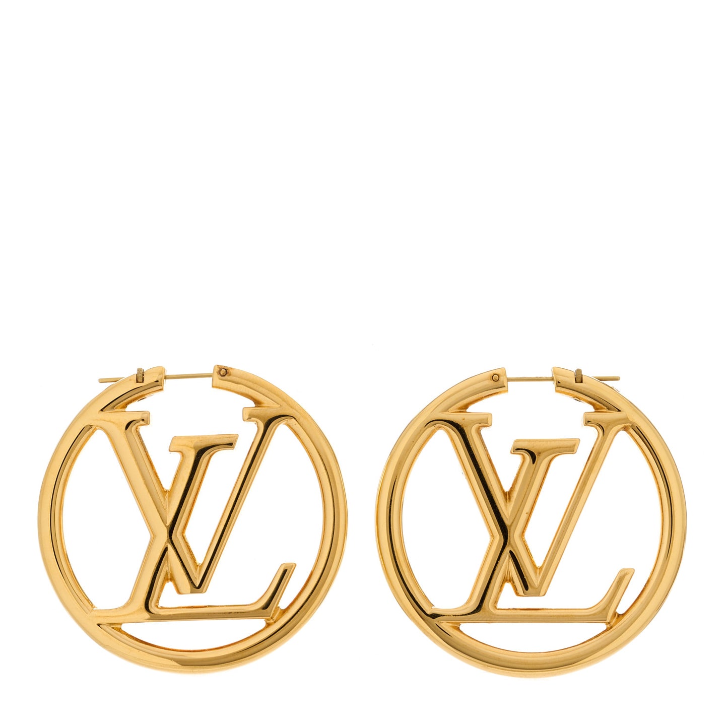 Metal Louise Hoop Earrings Gold