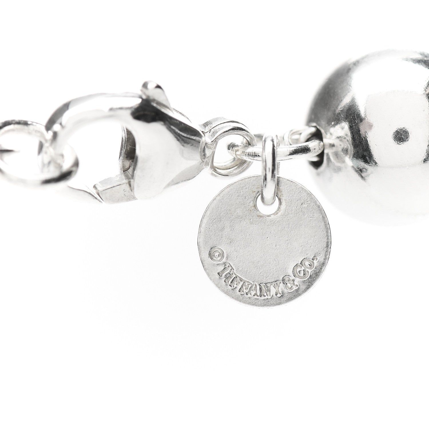 Tiffany Sterling Silver 10mm HardWear Ball Necklace 4 of 5