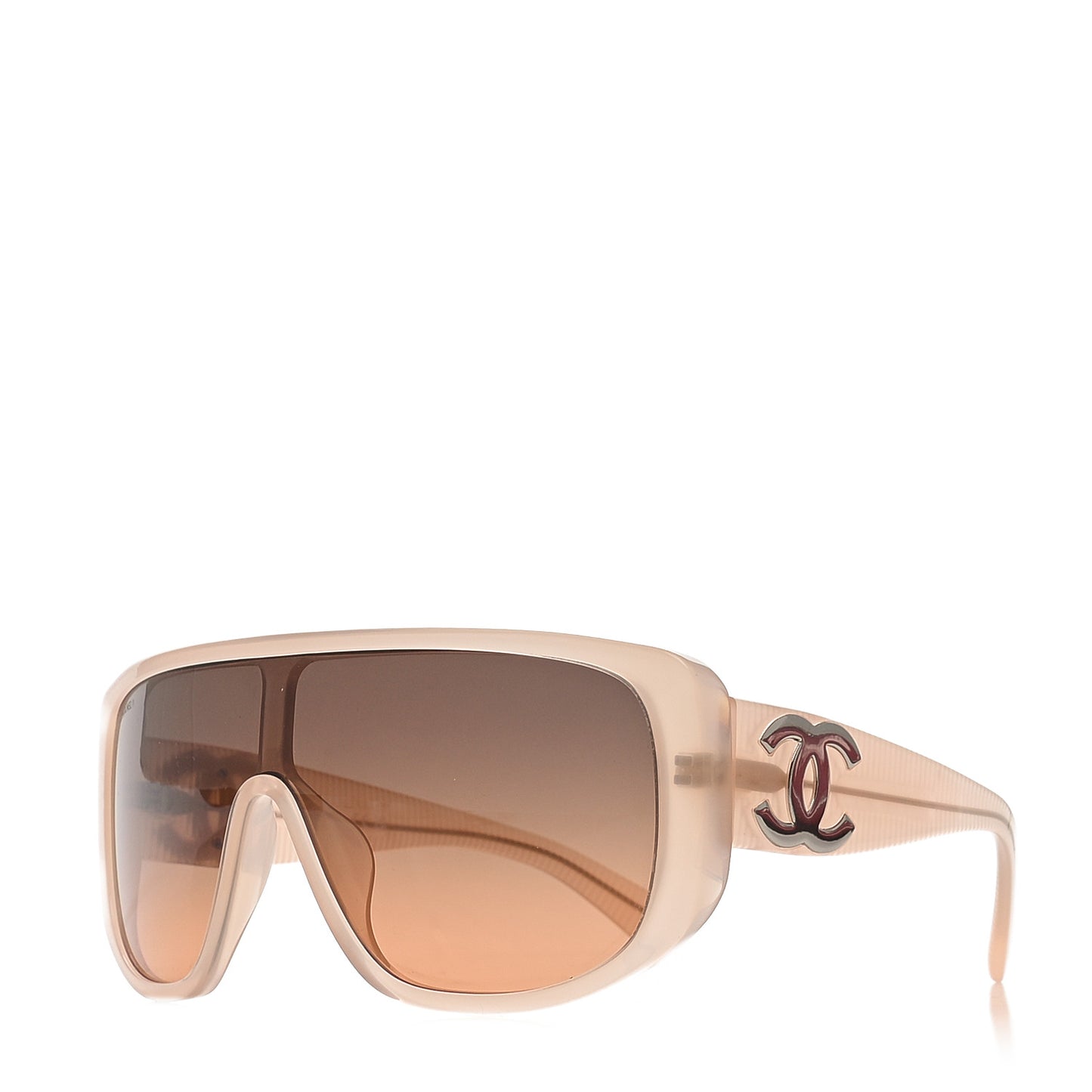 Transparent Acetate Shield Sunglasses 5495 Light Pink