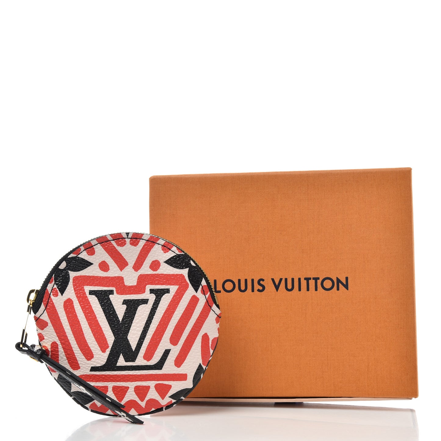 Monogram Giant Crafty Round Coin Purse Creme Rouge