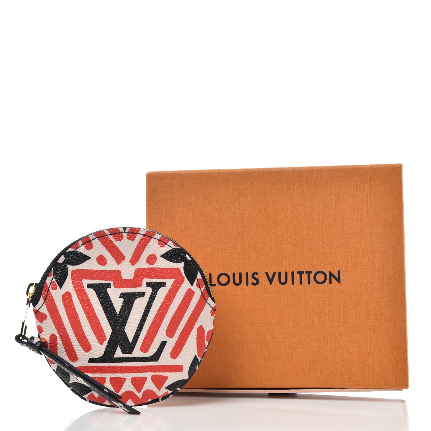Louis Vuitton Monogram Giant Crafty Round Coin Purse Creme Rouge 7 of 7