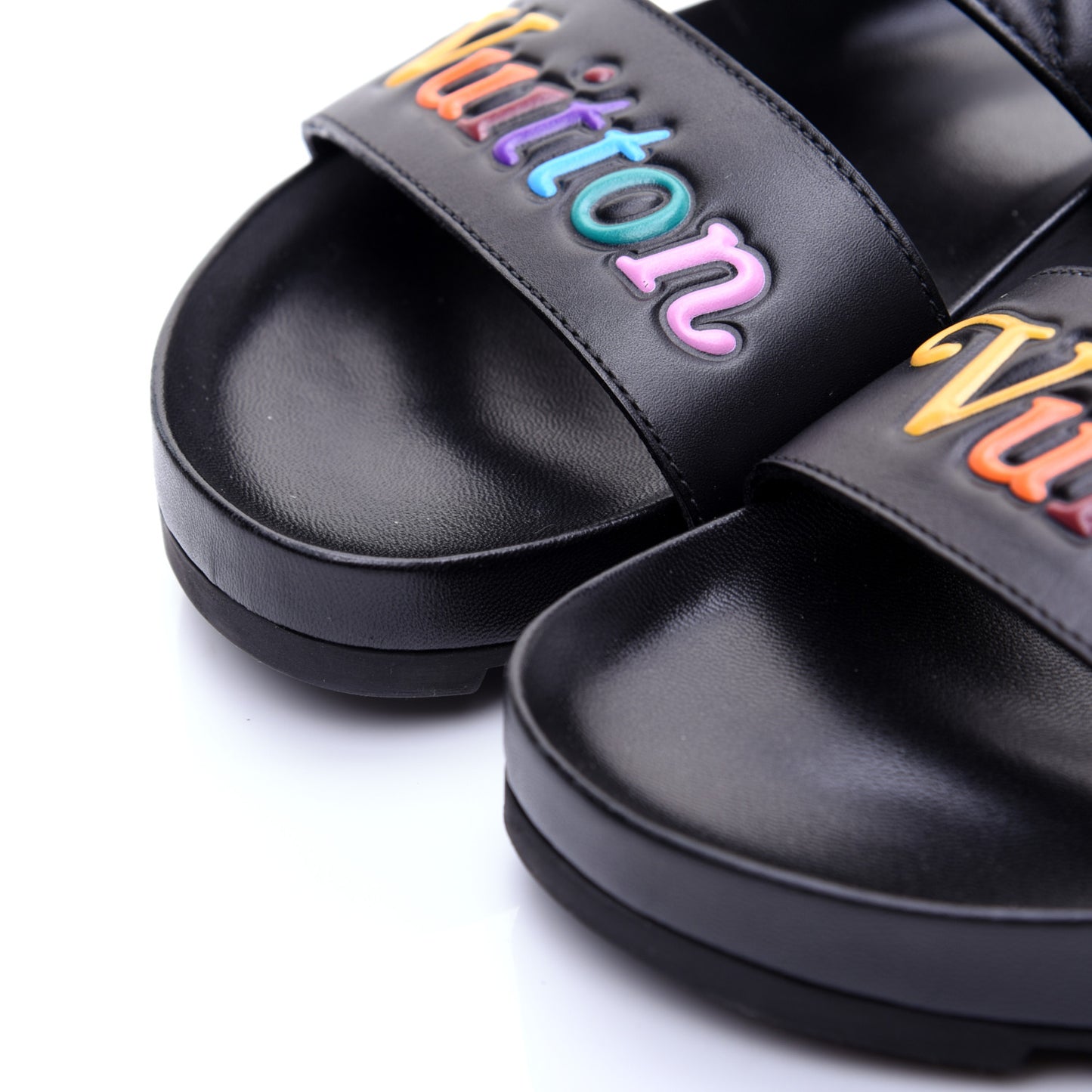 Calfskin New Wave Bom Dia Mule Sandals 36 Black