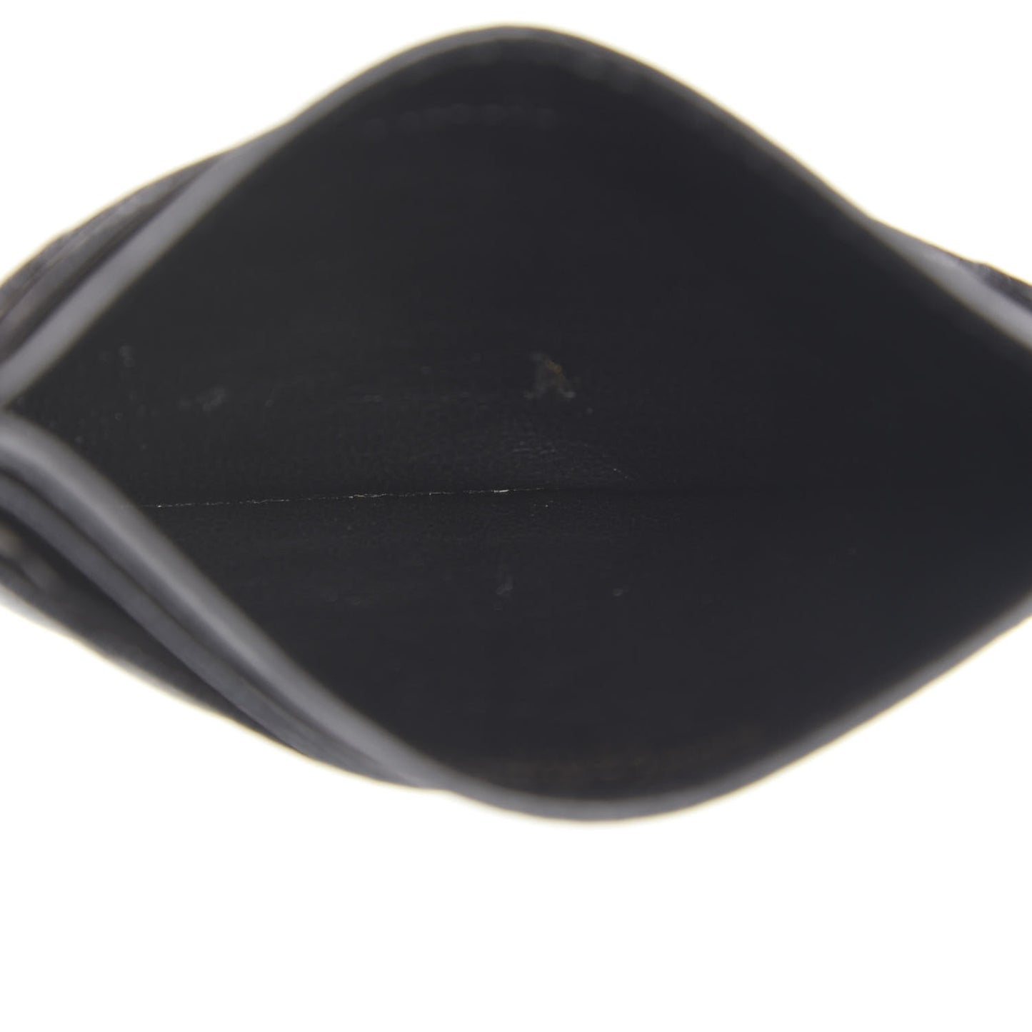 Grain De Poudre Matelasse Chevron Monogram Credit Card Case Black