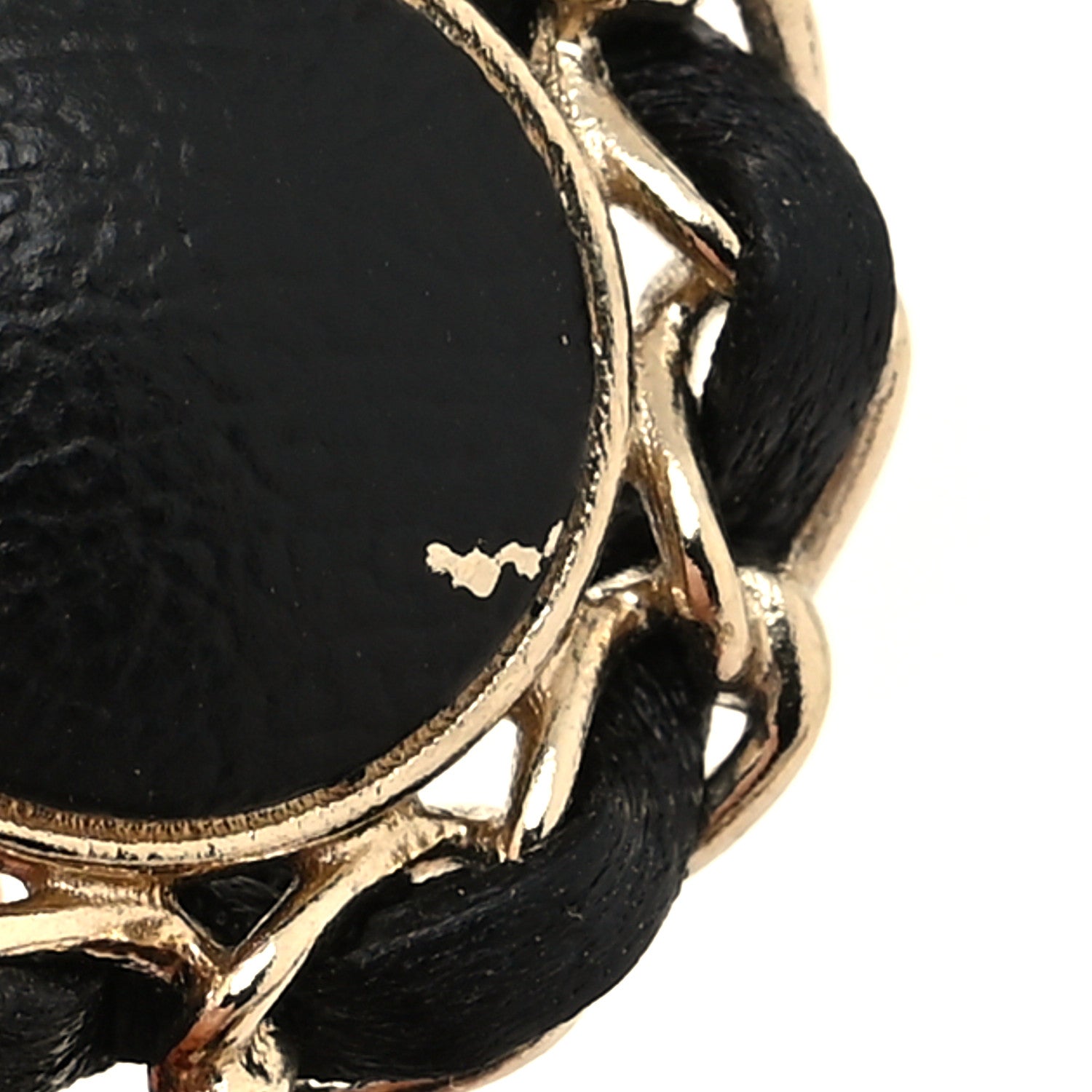 Chanel Lambskin CC Chain Drop Earrings Black Gold 5 of 5