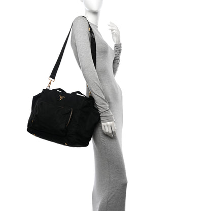 Prada Nylon Vela Baby Bag Black 2 of 10