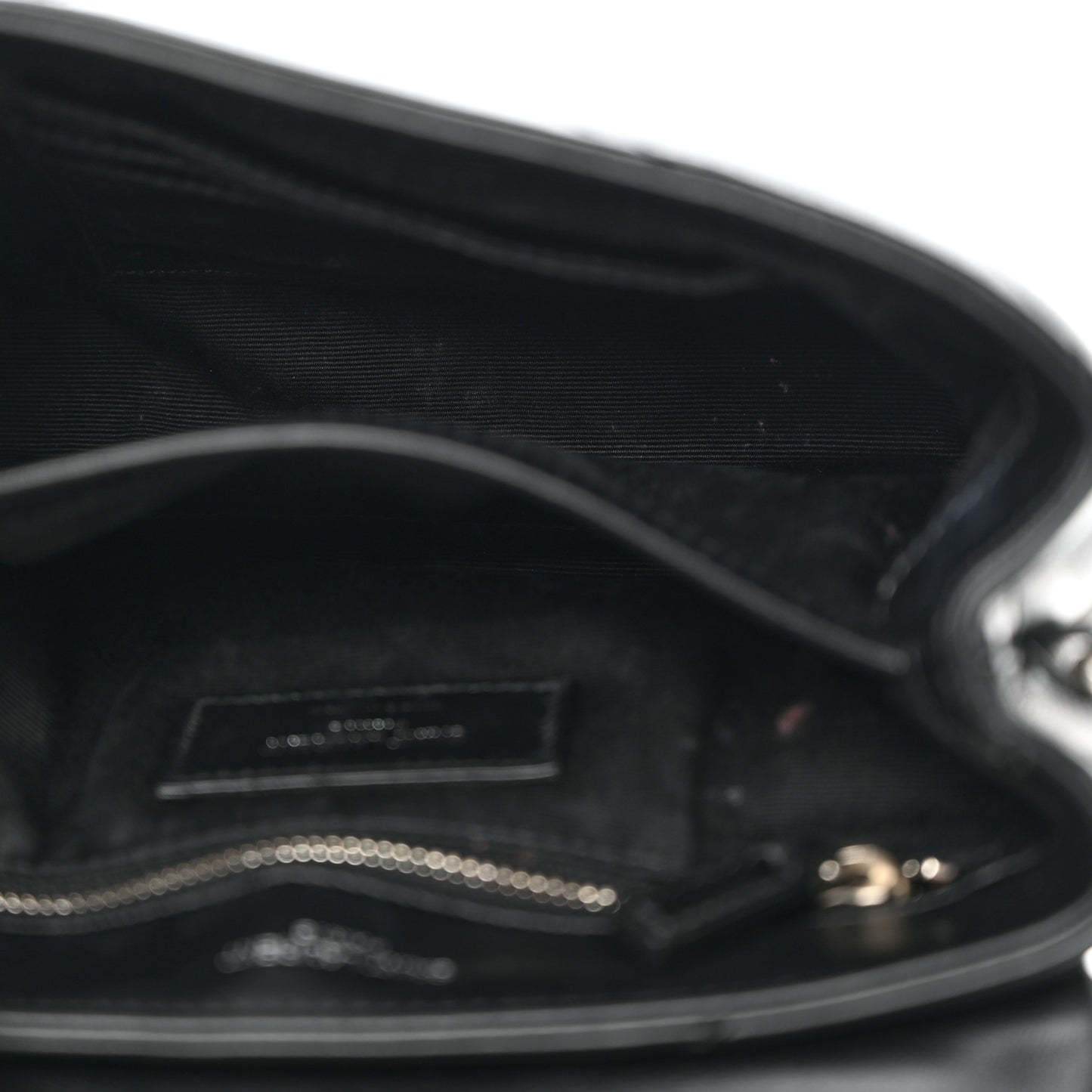 Calfskin Y Quilted Monogram Toy Loulou Crossbody Bag Black