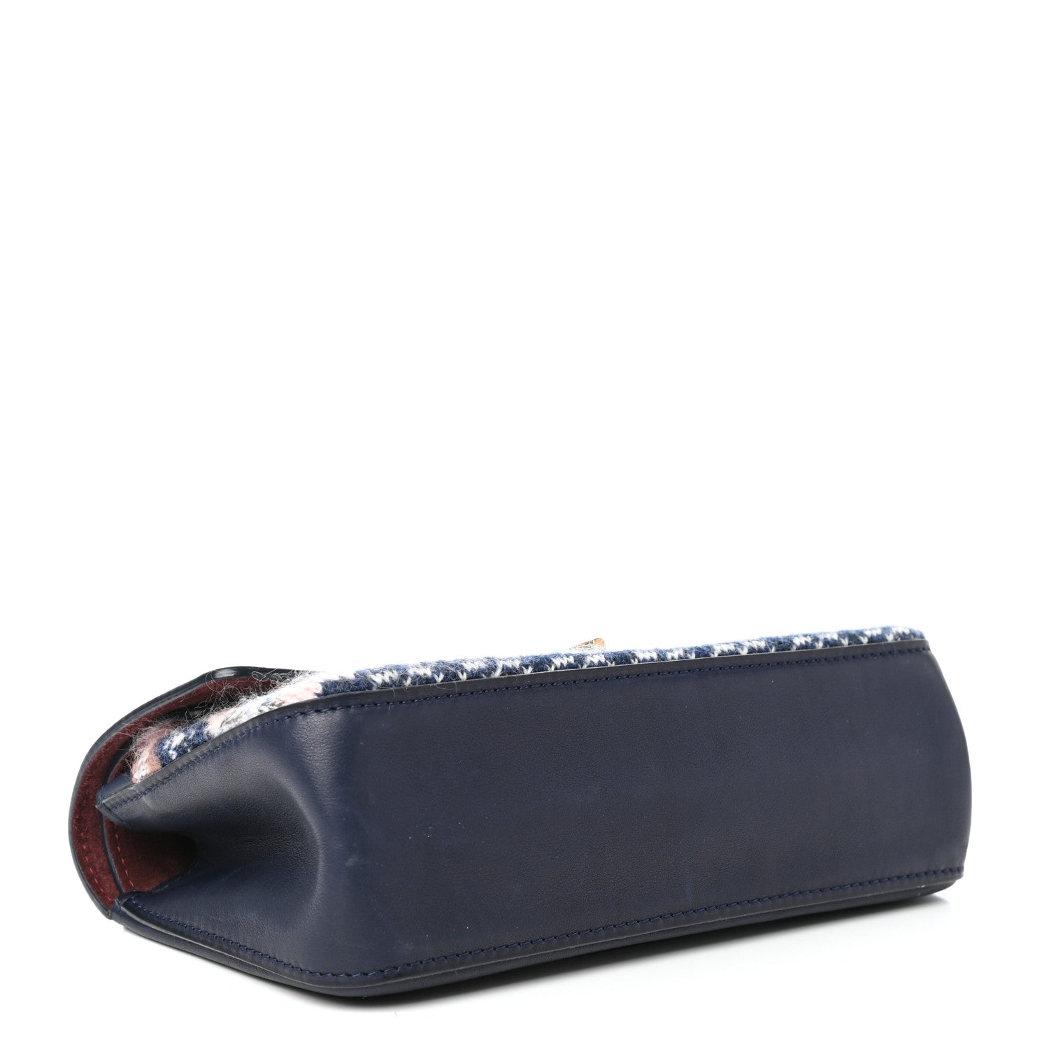 Chanel Smooth Calfskin Knit Nude 2.55 Reissue 225 Flap Navy 4 of 10