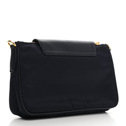 Prada Tessuto Nylon Saffiano Crossbody Bag Baltico 3 of 7