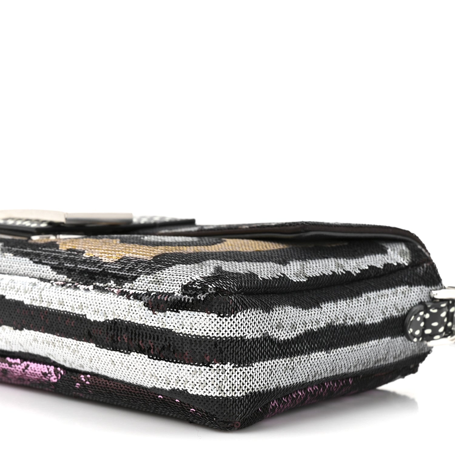 Fendi Night Butterfly Sequin Baguette Black Multicolor 9 of 10