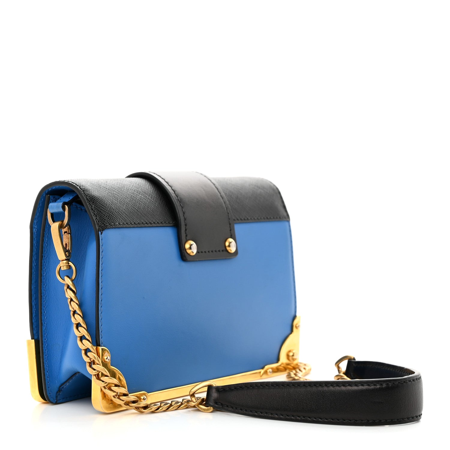 Prada City Calf Saffiano Cahier Bag Marea Black 3 of 9