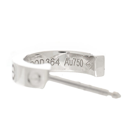 Cartier 18K White Gold Small LOVE Hoop Earrings 4 of 6
