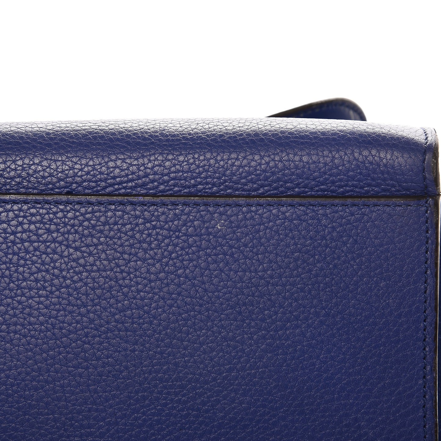Drummed Calfskin Suede Small Trapeze Indigo